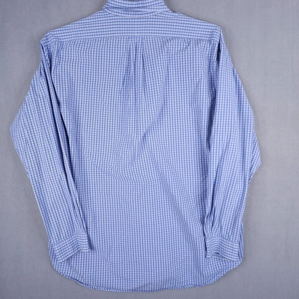Ralph Lauren Blake Button Down Shirt Mens XL Blue Plaid Cotton‎ Classic Preppy